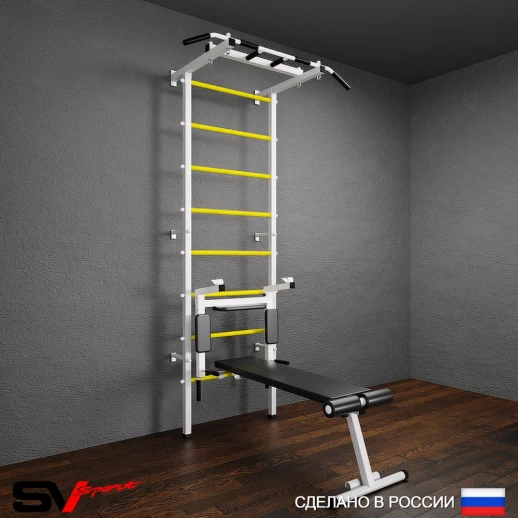 Шведская стенка Sv Pro 804 (Турник Pro/Брусья/стойка/Скамья)