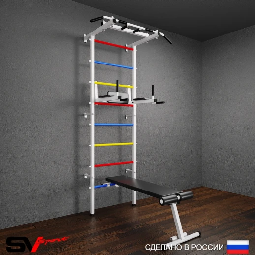 Шведская стенка Sv Pro 804 (Турник Pro/Брусья/стойка/Скамья)