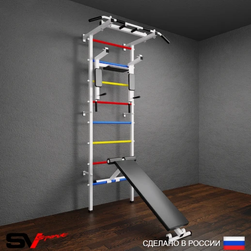 Шведская стенка Sv Pro 804 (Турник Pro/Брусья/стойка/Скамья)