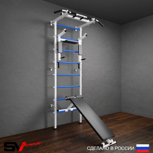 Шведская стенка Sv Pro 804 (Турник Pro/Брусья/стойка/Скамья)