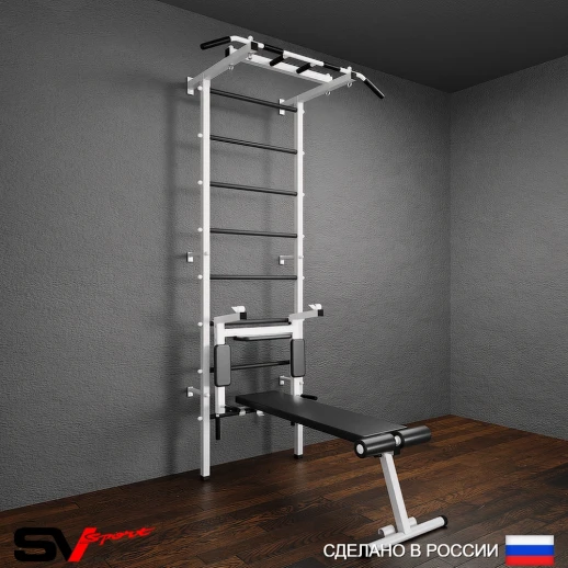 Шведская стенка Sv Pro 804 (Турник Pro/Брусья/стойка/Скамья)