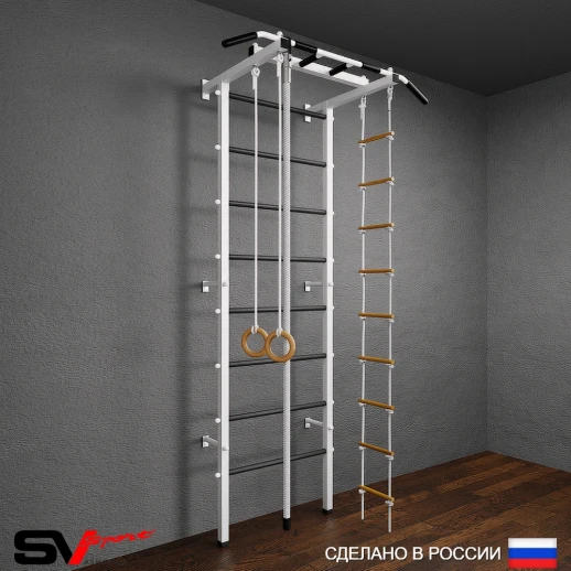 Шведская стенка Sv Pro 801 (Турник Pro/Канат/Кольца/Лестница)