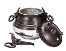Афганский казан Rashko Baba полированный 10л (7-8 персон), с ручками, арт. АКп-10