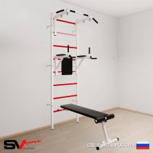 Шведская стенка Sv Sport 505 (Турник стандарт/Брусья/Скамья)