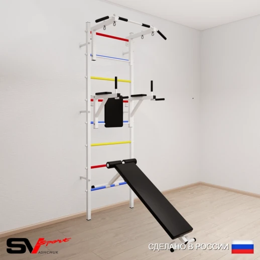 Шведская стенка Sv Sport 505 (Турник стандарт/Брусья/Скамья)