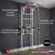 Шведская стенка Sv Sport 523 (Турник рукоход/Брусья/Канат/Кольца/Лестница)