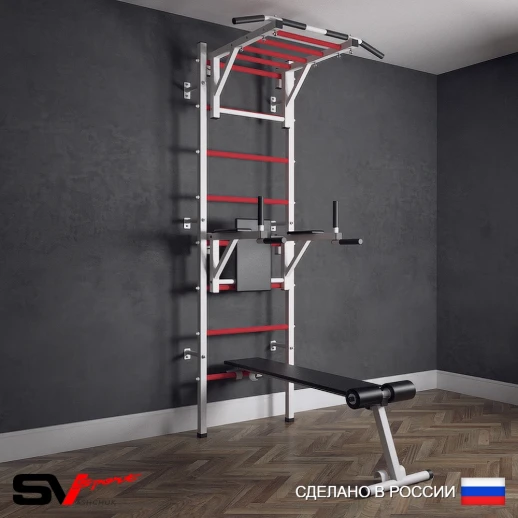 Шведская стенка Sv Sport 524 (Турник рукоход/Брусья/Скамья)