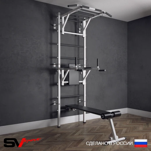 Шведская стенка Sv Sport 524 (Турник рукоход/Брусья/Скамья)