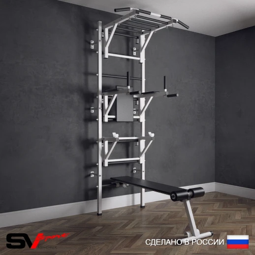 Шведская стенка Sv Sport 526 (Турник рукоход/Брусья/Стойка/Скамья)