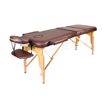 Массажный стол Atlas Sport 70 см складной 3-с деревянный (коричневый)