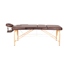 Массажный стол Atlas Sport 70 см складной 3-с деревянный (коричневый)