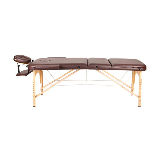 Массажный стол Atlas Sport 70 см складной 3-с деревянный (коричневый)