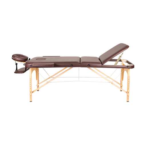 Массажный стол Atlas Sport 70 см складной 3-с деревянный (коричневый)