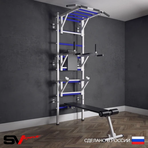 Шведская стенка Sv Sport усиленная 626 (Турник рукоход/Брусья/Стойка/Скамья)