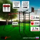 Уличный спортивно-игровой комплекс Sv Sport У3143К (Турник/Качели-гнездо/Подвесы 1пара/Щит баскет/Кронштейн/Канат/Кольца/Лестница)