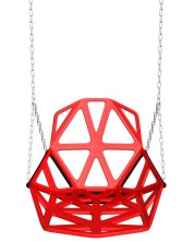 Качели уличные пластиковые со спинкой