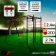 Уличный спортивно-игровой комплекс Sv Sport У3025 (Турник/Качели со спинкой/Подвесы 1пара/Канат/Кольца/Лестница)